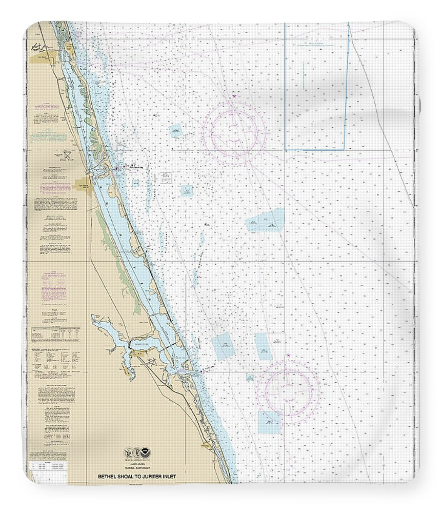 Nautical Chart-11474 Bethel Shoal-jupiter Inlet - Blanket