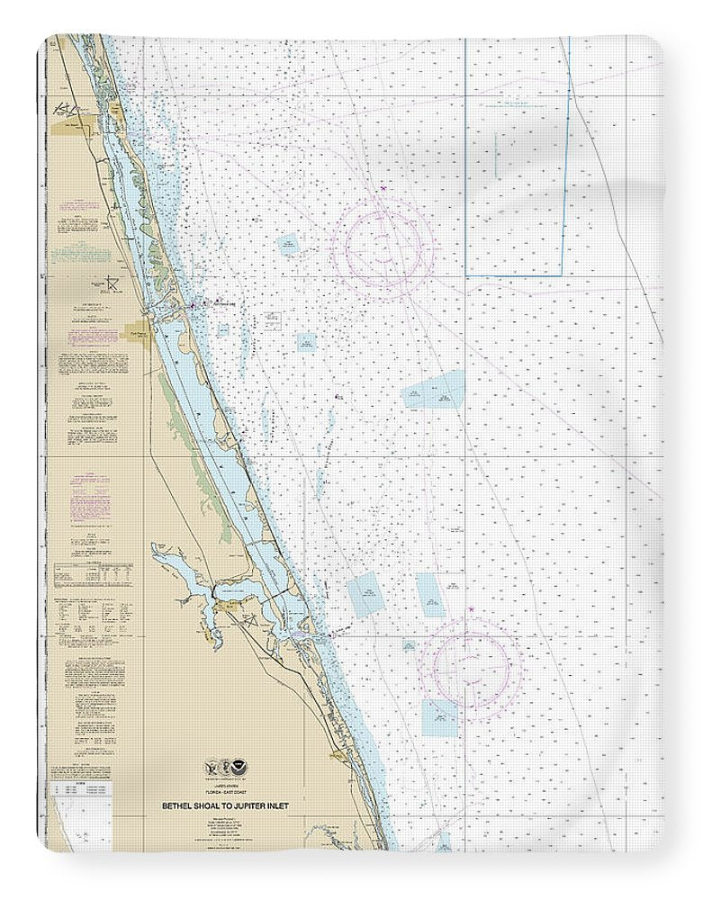 Nautical Chart-11474 Bethel Shoal-jupiter Inlet - Blanket