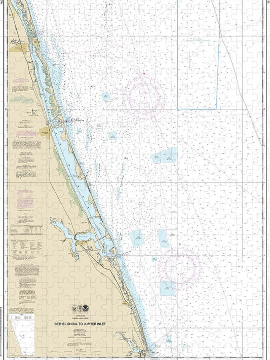 Nautical Chart 11474 Bethel Shoal Jupiter Inlet Puzzle