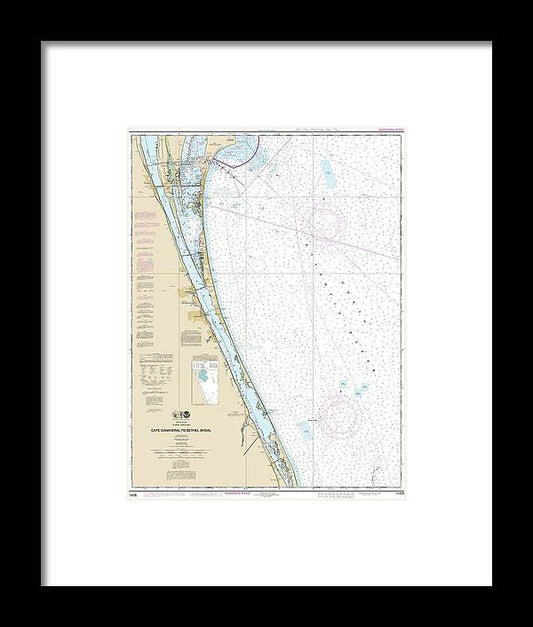 Nautical Chart-11476 Cape Canaveral-bethel Shoal - Framed Print