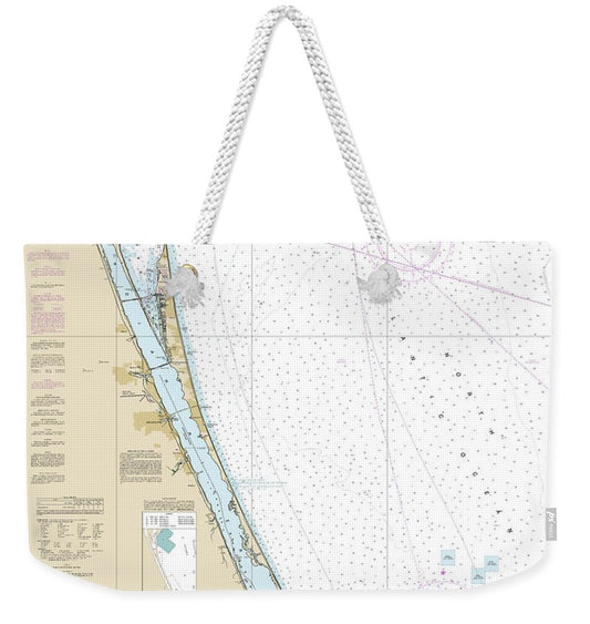 Nautical Chart-11476 Cape Canaveral-bethel Shoal - Weekender Tote Bag
