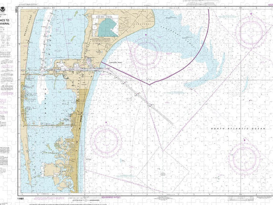 Nautical Chart 11481 Approaches Port Canaveral Puzzle