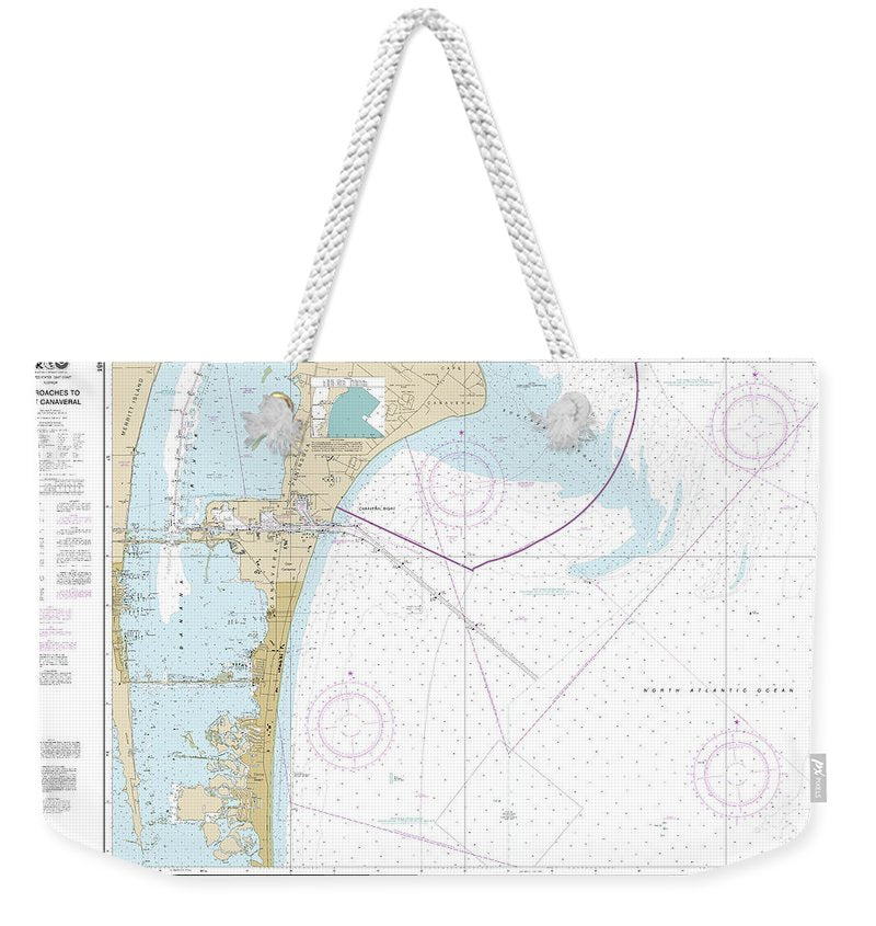 Nautical Chart-11481 Approaches-port Canaveral - Weekender Tote Bag