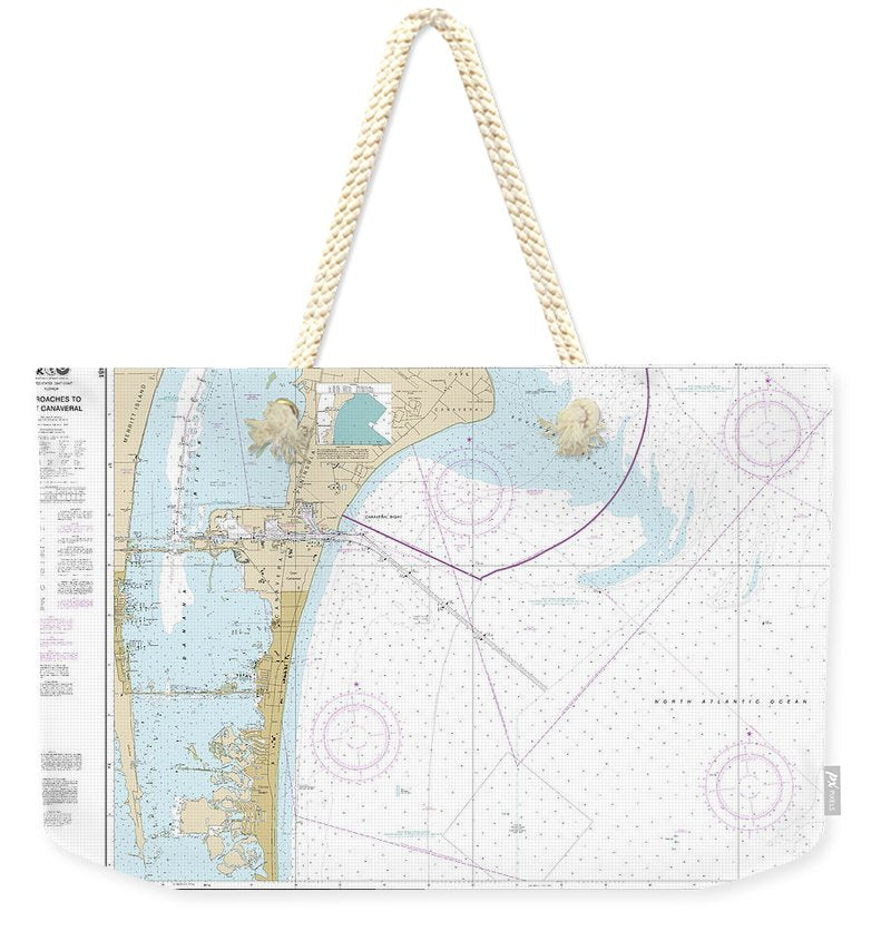 Nautical Chart-11481 Approaches-port Canaveral - Weekender Tote Bag