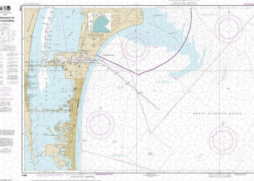 Nautical Chart-11481 Approaches-port Canaveral - Puzzle