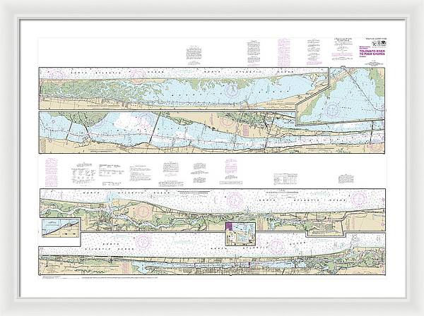 Nautical Chart-11485 Intracoastal Waterway Tolomato River-palm Shores - Framed Print