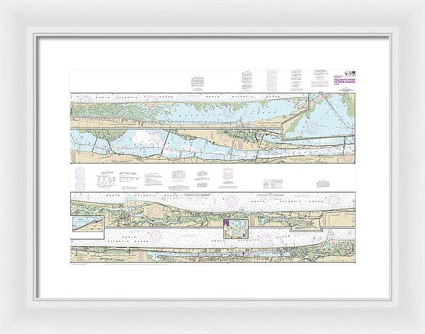 Nautical Chart-11485 Intracoastal Waterway Tolomato River-palm Shores - Framed Print