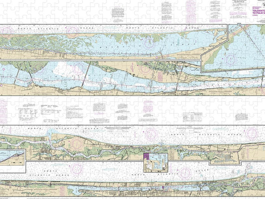 Nautical Chart 11485 Intracoastal Waterway Tolomato River Palm Shores Puzzle