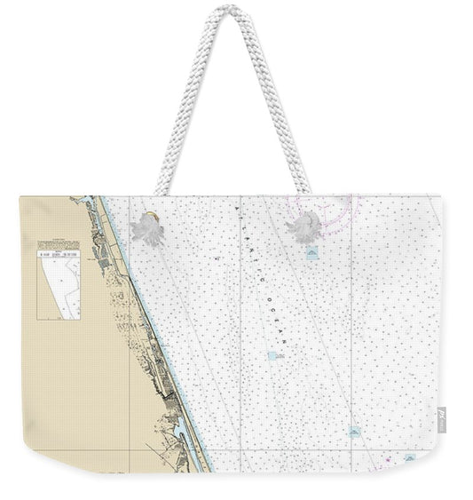 Nautical Chart-11486 St Augustine Light-ponce De Leon Inlet - Weekender Tote Bag