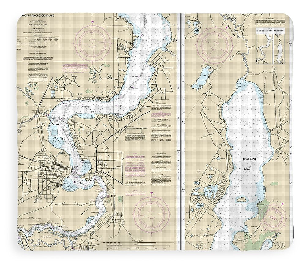 Nautical Chart-11487 St Johns River Racy Point-crescent Lake - Blanket