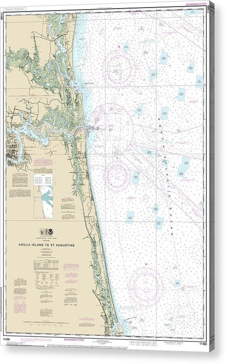 Nautical Chart-11488 Amelia Island-St Augustine  Acrylic Print