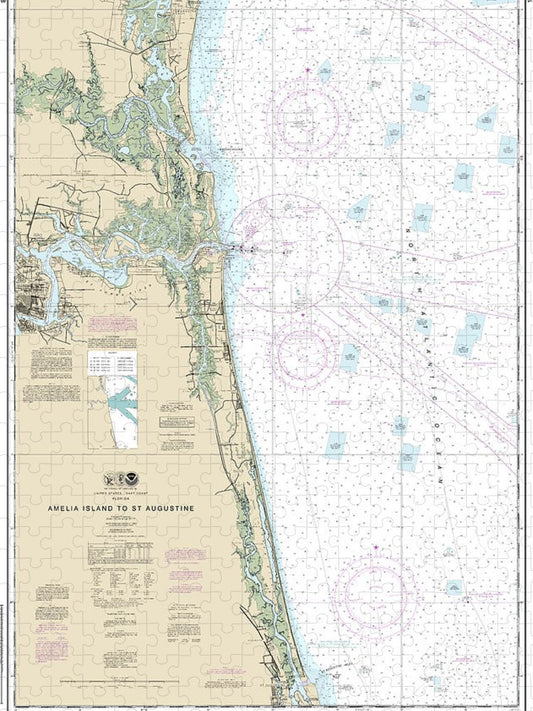 Nautical Chart 11488 Amelia Island St Augustine Puzzle