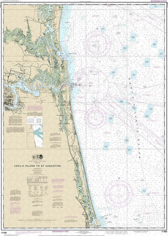 Nautical Chart-11488 Amelia Island-st Augustine - Puzzle