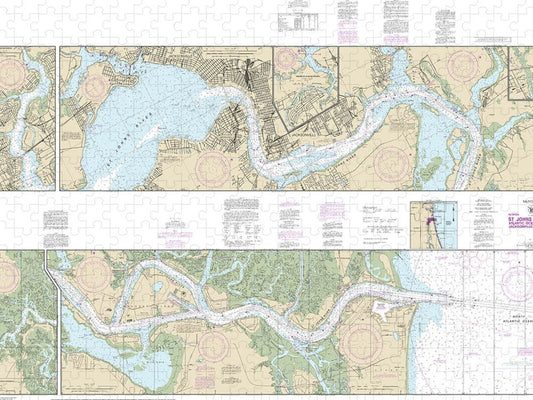 Nautical Chart 11491 St Johns River Atlantic Ocean Jacksonville Puzzle
