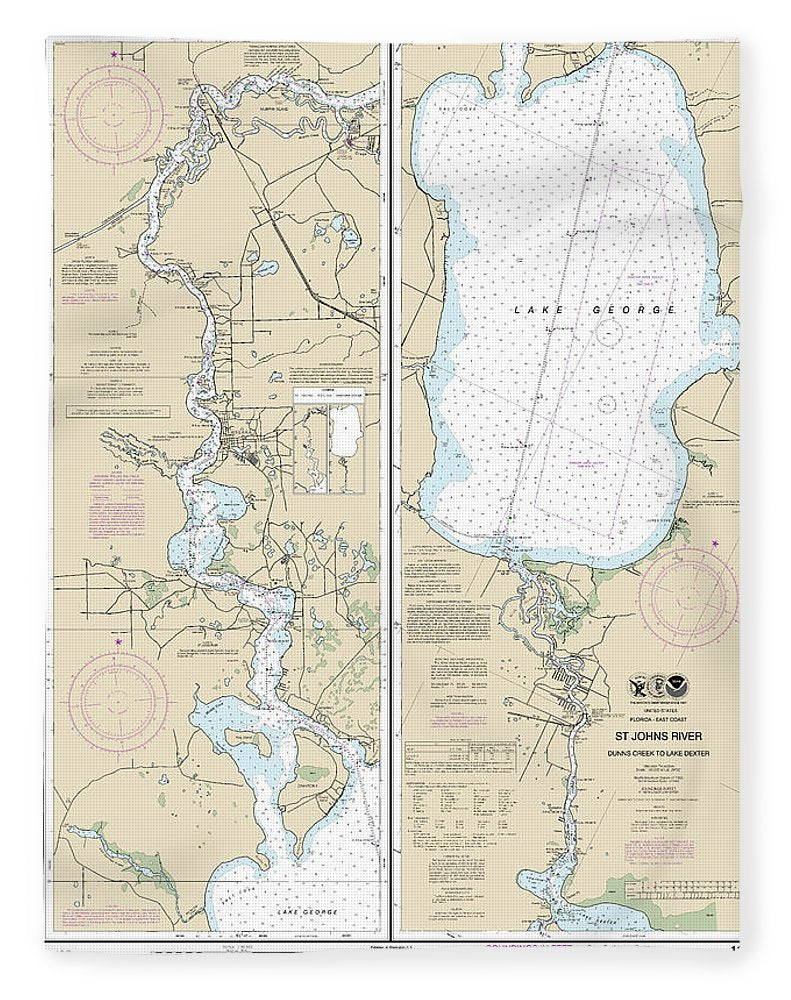 Nautical Chart-11495 St Johns River Dunns Creek-lake Dexter - Blanket