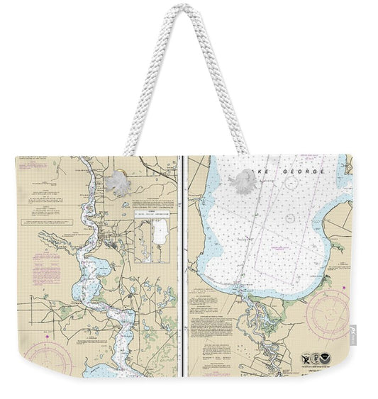 Nautical Chart-11495 St Johns River Dunns Creek-lake Dexter - Weekender Tote Bag