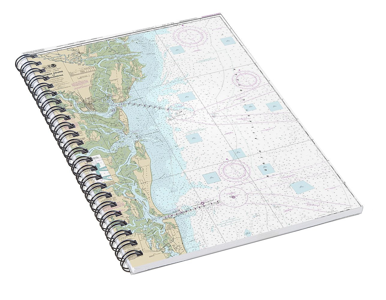 Nautical Chart-11502 Doboy Sound-fernadina - Spiral Notebook