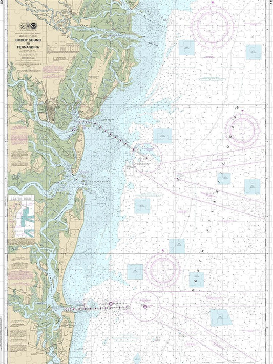 Nautical Chart 11502 Doboy Sound Fernadina Puzzle