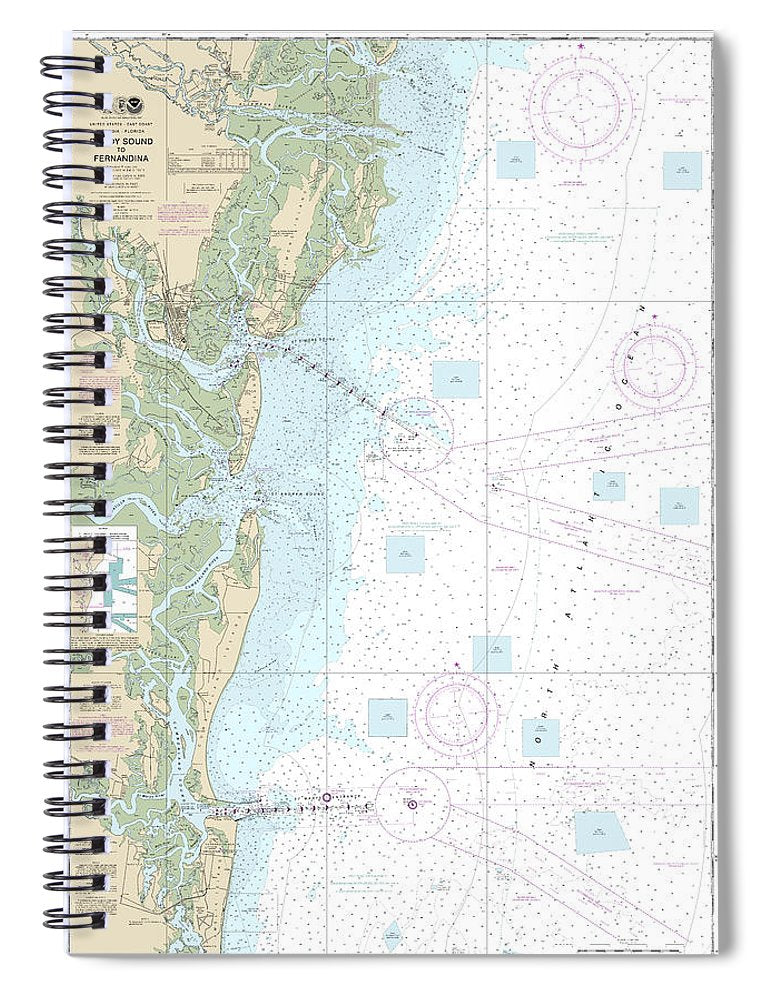 Nautical Chart 11502 Doboy Sound Fernadina Spiral Notebook