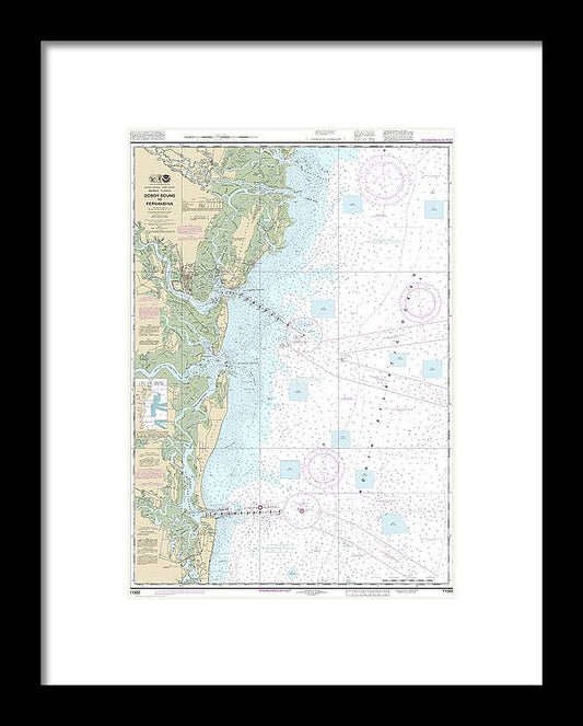 Nautical Chart-11502 Doboy Sound-fernadina - Framed Print