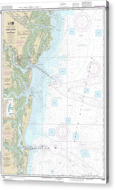 Nautical Chart-11502 Doboy Sound-Fernadina  Acrylic Print