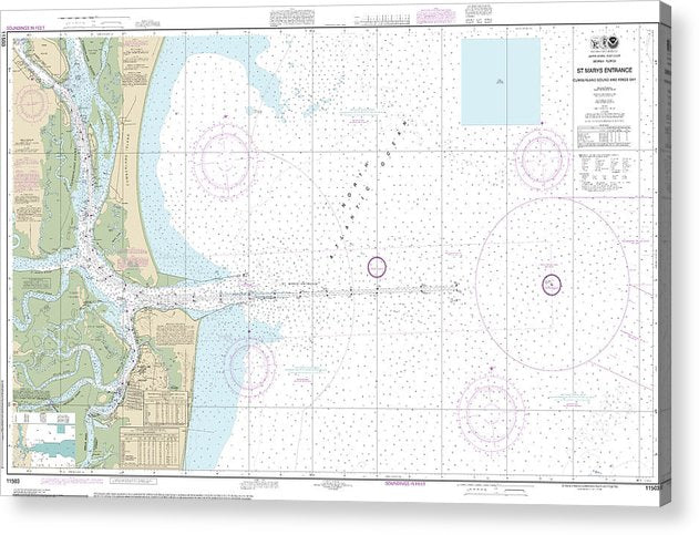 Nautical Chart-11503 St Marys Entrance Cumberland Sound-Kings Bay  Acrylic Print