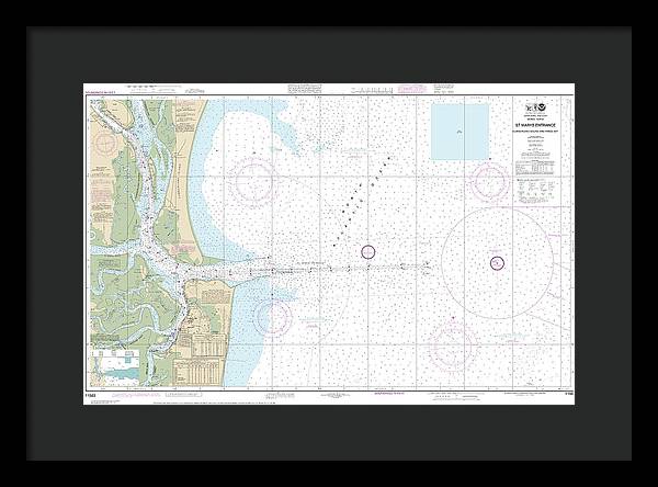 Nautical Chart-11503 St Marys Entrance Cumberland Sound-kings Bay - Framed Print