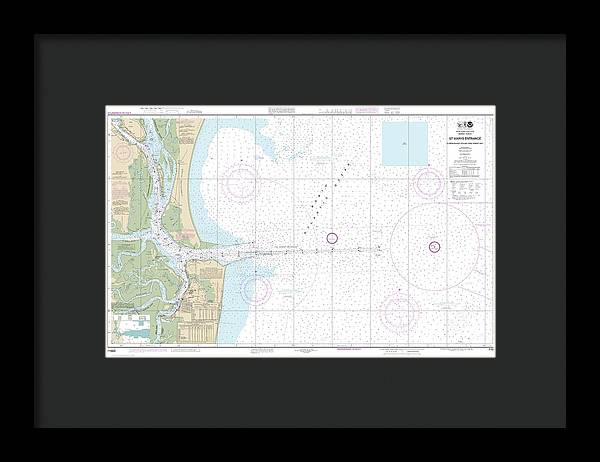 Nautical Chart-11503 St Marys Entrance Cumberland Sound-kings Bay - Framed Print