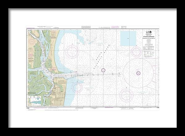 Nautical Chart-11503 St Marys Entrance Cumberland Sound-kings Bay - Framed Print