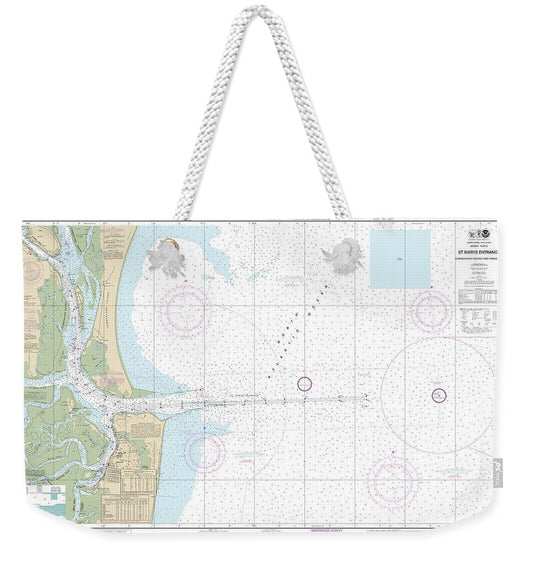 Nautical Chart-11503 St Marys Entrance Cumberland Sound-kings Bay - Weekender Tote Bag