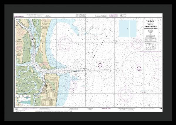 Nautical Chart-11503 St Marys Entrance Cumberland Sound-kings Bay - Framed Print