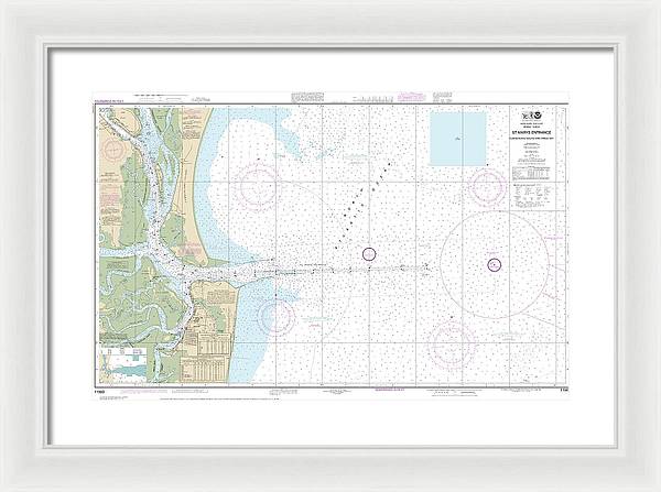 Nautical Chart-11503 St Marys Entrance Cumberland Sound-kings Bay - Framed Print