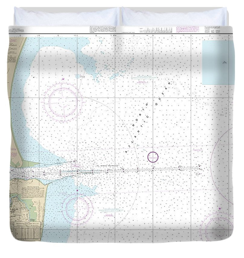 Nautical Chart 11503 St Marys Entrance Cumberland Sound Kings Bay Duvet Cover
