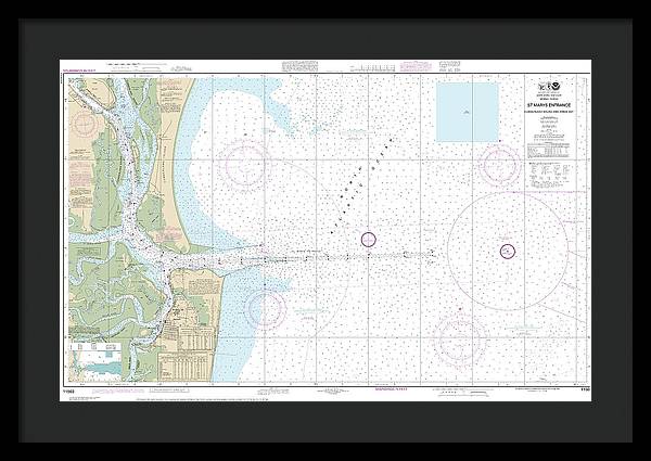 Nautical Chart-11503 St Marys Entrance Cumberland Sound-kings Bay - Framed Print