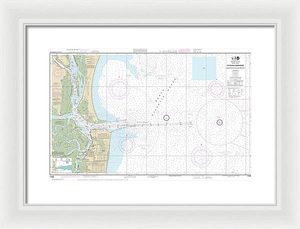 Nautical Chart-11503 St Marys Entrance Cumberland Sound-kings Bay - Framed Print