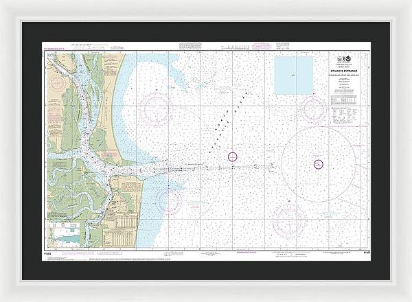 Nautical Chart-11503 St Marys Entrance Cumberland Sound-kings Bay - Framed Print