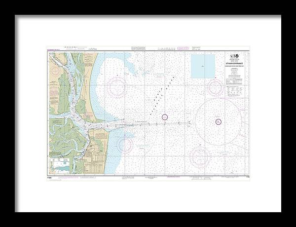 Nautical Chart-11503 St Marys Entrance Cumberland Sound-kings Bay - Framed Print