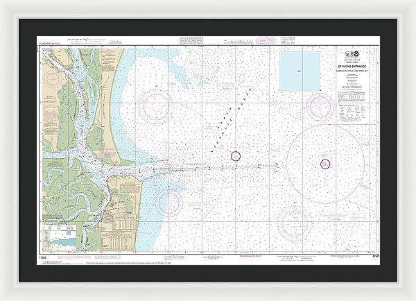 Nautical Chart-11503 St Marys Entrance Cumberland Sound-kings Bay - Framed Print