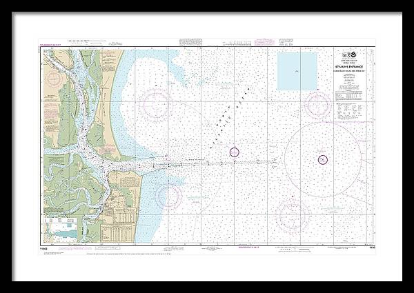 Nautical Chart-11503 St Marys Entrance Cumberland Sound-kings Bay - Framed Print