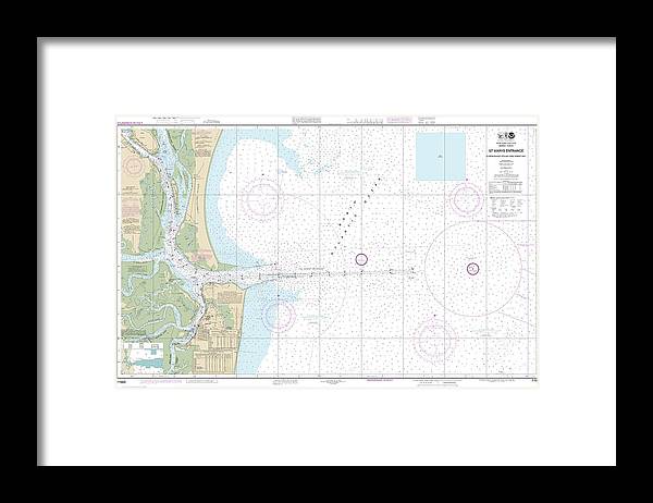 A beuatiful Framed Print of the Nautical Chart-11503 St Marys Entrance Cumberland Sound-Kings Bay by SeaKoast