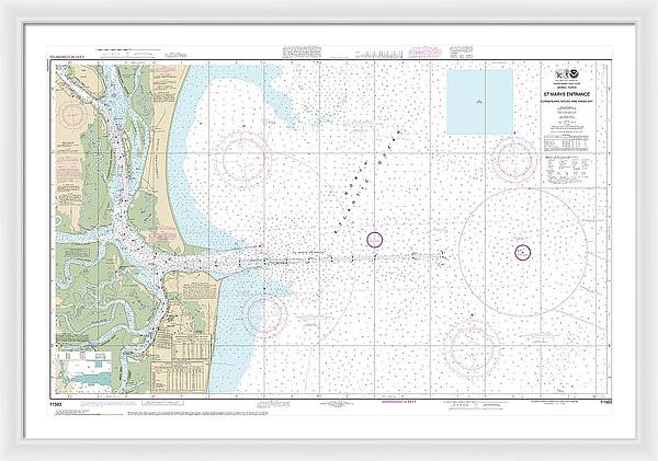 Nautical Chart-11503 St Marys Entrance Cumberland Sound-kings Bay - Framed Print