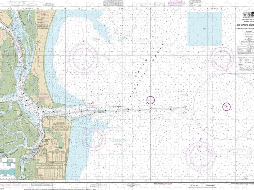 Nautical Chart 11503 St Marys Entrance Cumberland Sound Kings Bay Puzzle