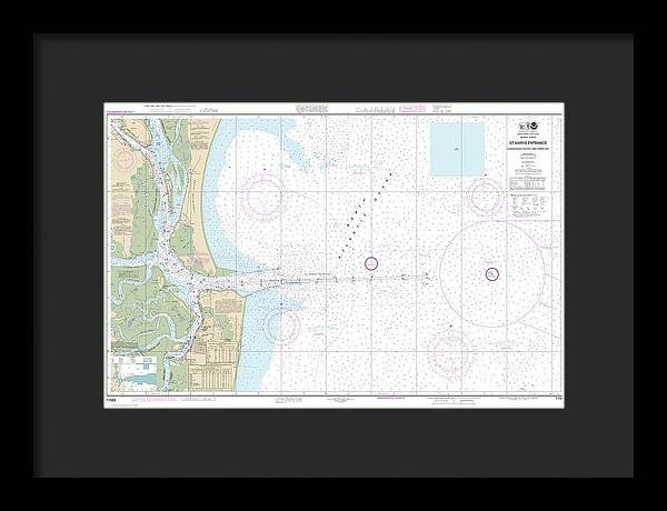 Nautical Chart-11503 St Marys Entrance Cumberland Sound-kings Bay - Framed Print