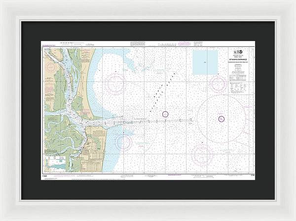 Nautical Chart-11503 St Marys Entrance Cumberland Sound-kings Bay - Framed Print