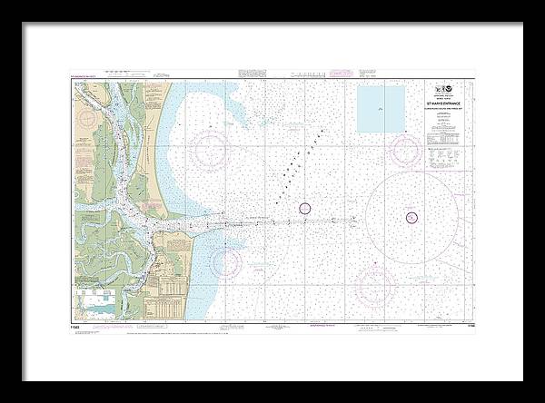 Nautical Chart-11503 St Marys Entrance Cumberland Sound-kings Bay - Framed Print