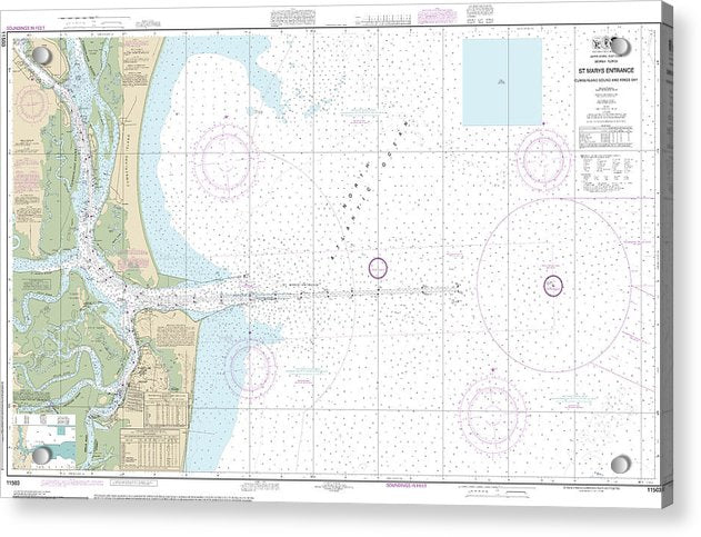 Nautical Chart-11503 St Marys Entrance Cumberland Sound-kings Bay - Acrylic Print