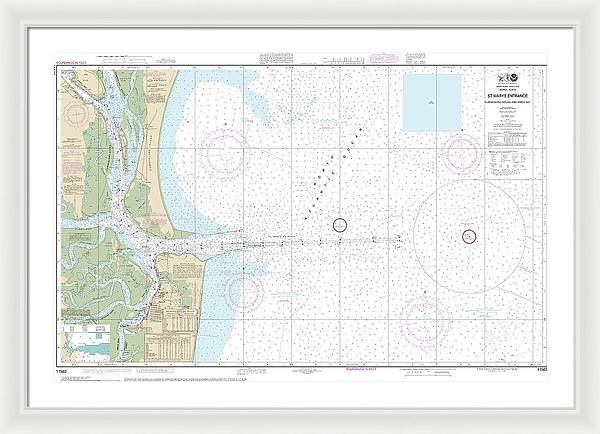 Nautical Chart-11503 St Marys Entrance Cumberland Sound-kings Bay - Framed Print