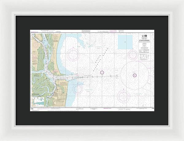 Nautical Chart-11503 St Marys Entrance Cumberland Sound-kings Bay - Framed Print