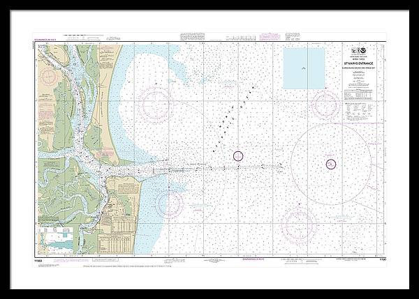 Nautical Chart-11503 St Marys Entrance Cumberland Sound-kings Bay - Framed Print