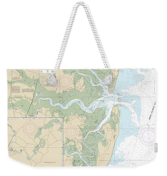 Nautical Chart-11504 St Andrew Sound-satilla River - Weekender Tote Bag